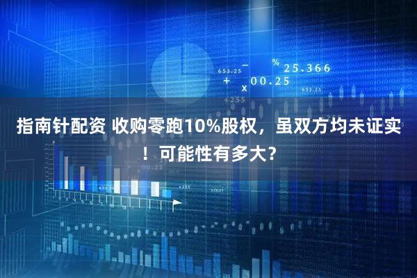 指南针配资 收购零跑10%股权，虽双方均未证实！可能性有多大？