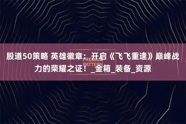 股道50策略 英雄徽章：开启《飞飞重逢》巅峰战力的荣耀之证！_金箱_装备_资源